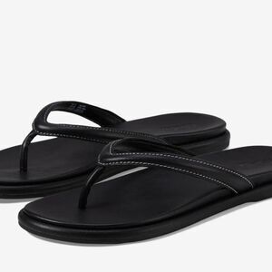 Olukai Tiare Flip-Flop Sandals- Black